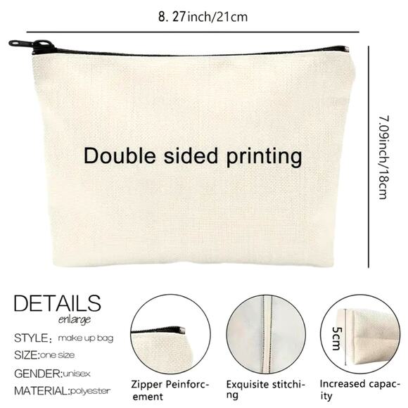 Boss Lady Cosmetic Bag 8" x 7" - Picture 5 of 6